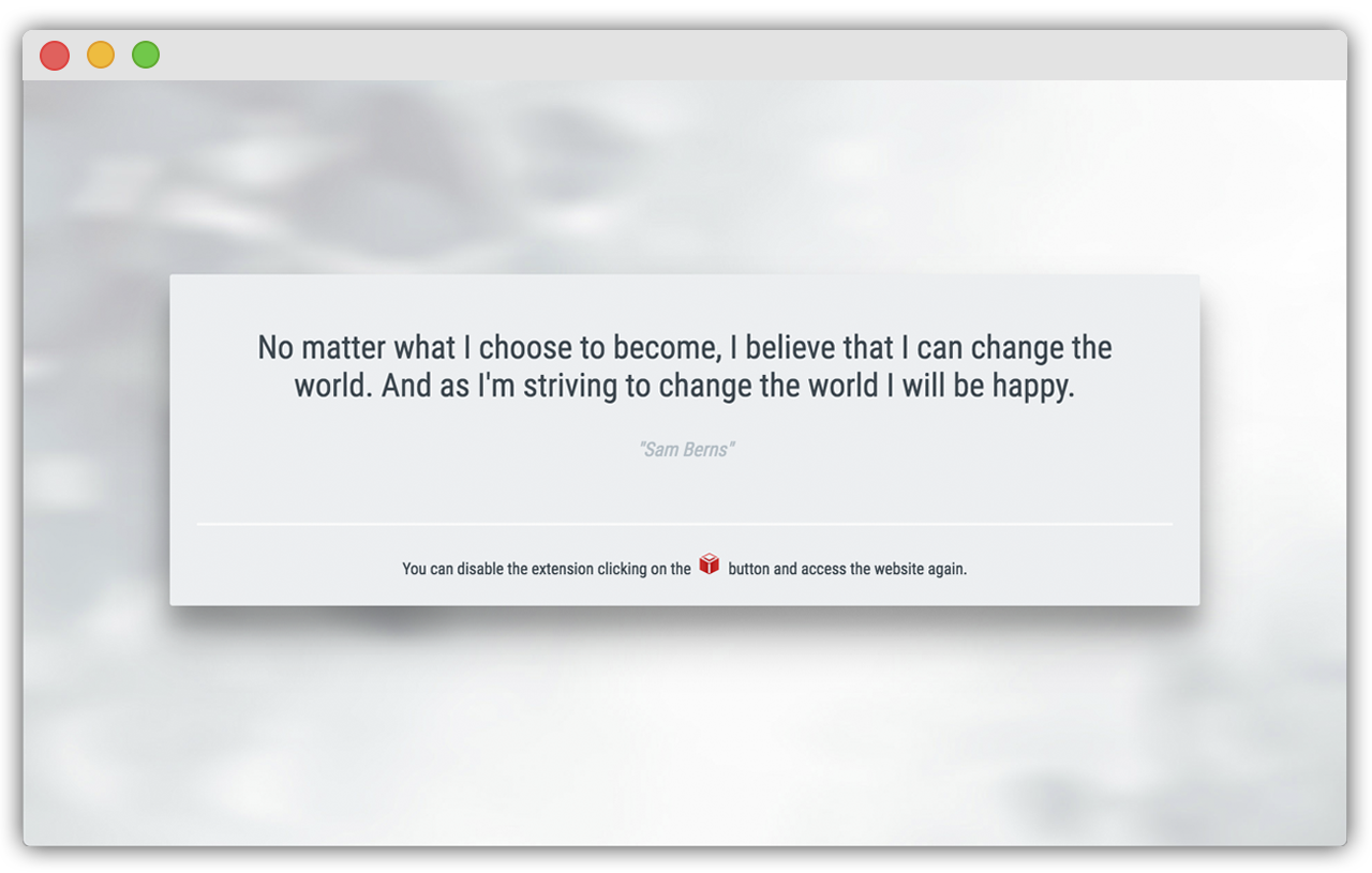 Motivational quote screen